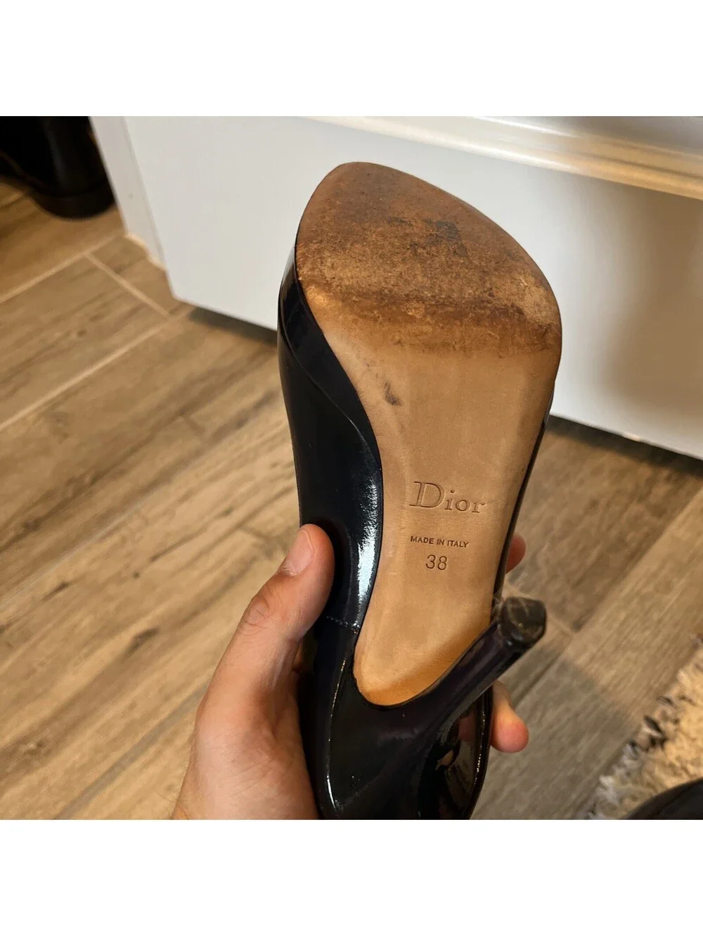 CHRISTIAN DIOR MISS DIOR 4 INCH STILLETO HEELS SIZE IT38/US8 MADE IN ITALY BLUE